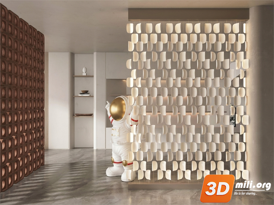 Folding screen Skp Files 